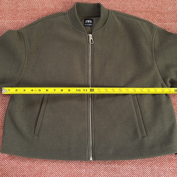 Zara Green Bomber S NWOT - Picture 6 of 11